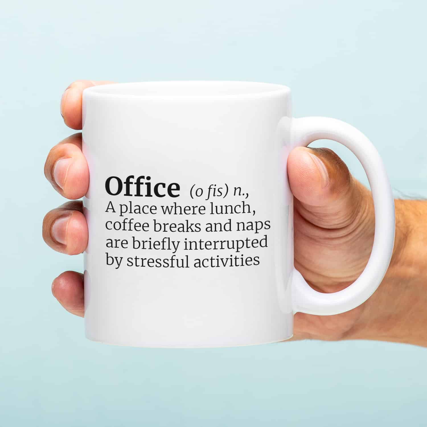 Mok met Tekst ‘’Office’’ | Materiaal: Keramiek | 33 cl | Mok met Tekst | Koffie Mok | Grappige Cadeau | Vaatwasser bestendig | Humor | Mok met grappige tekst