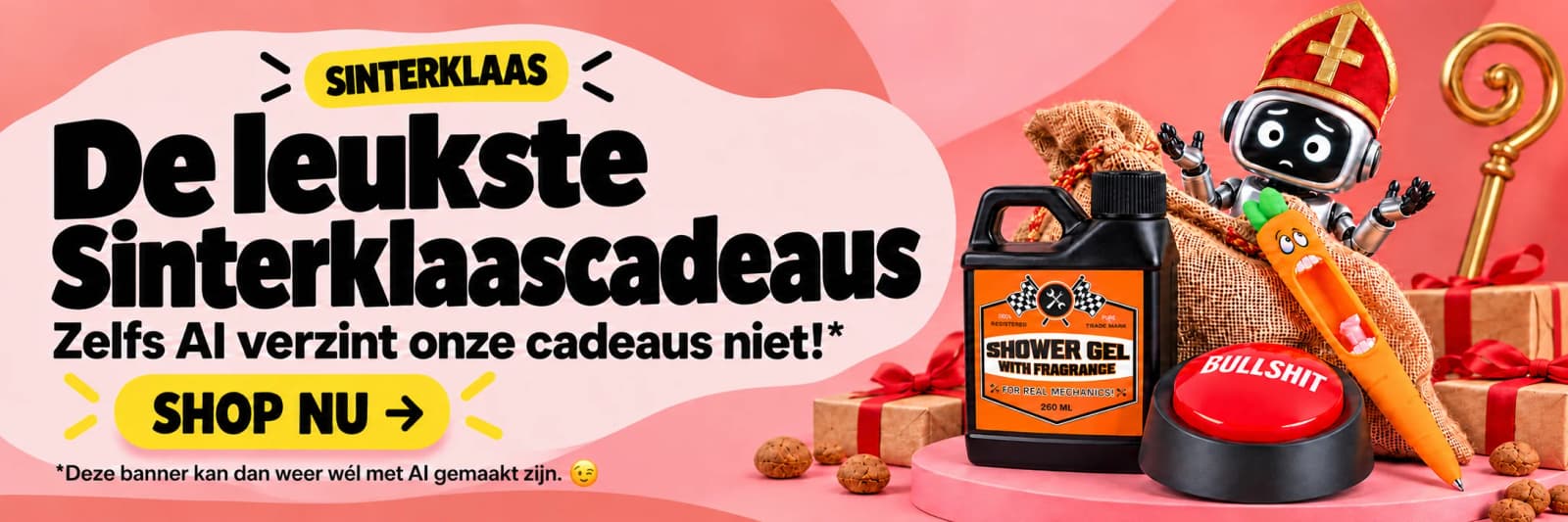 De leukste Sinterklaascadeaus. Zelfs AI verzint onze cadeaus niet! Shop Sinterklaascadeaus.
