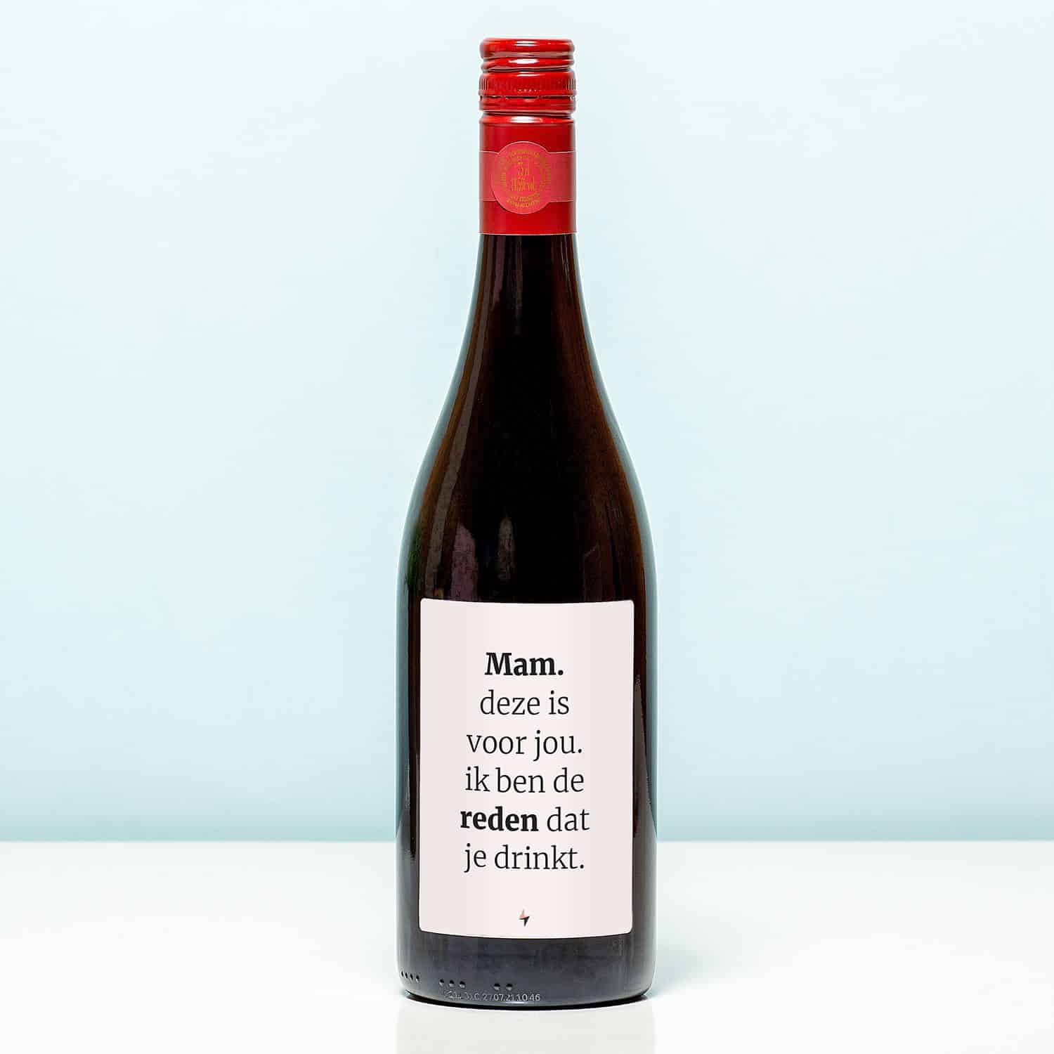 Wijnfles De reden dat ze drinkt
