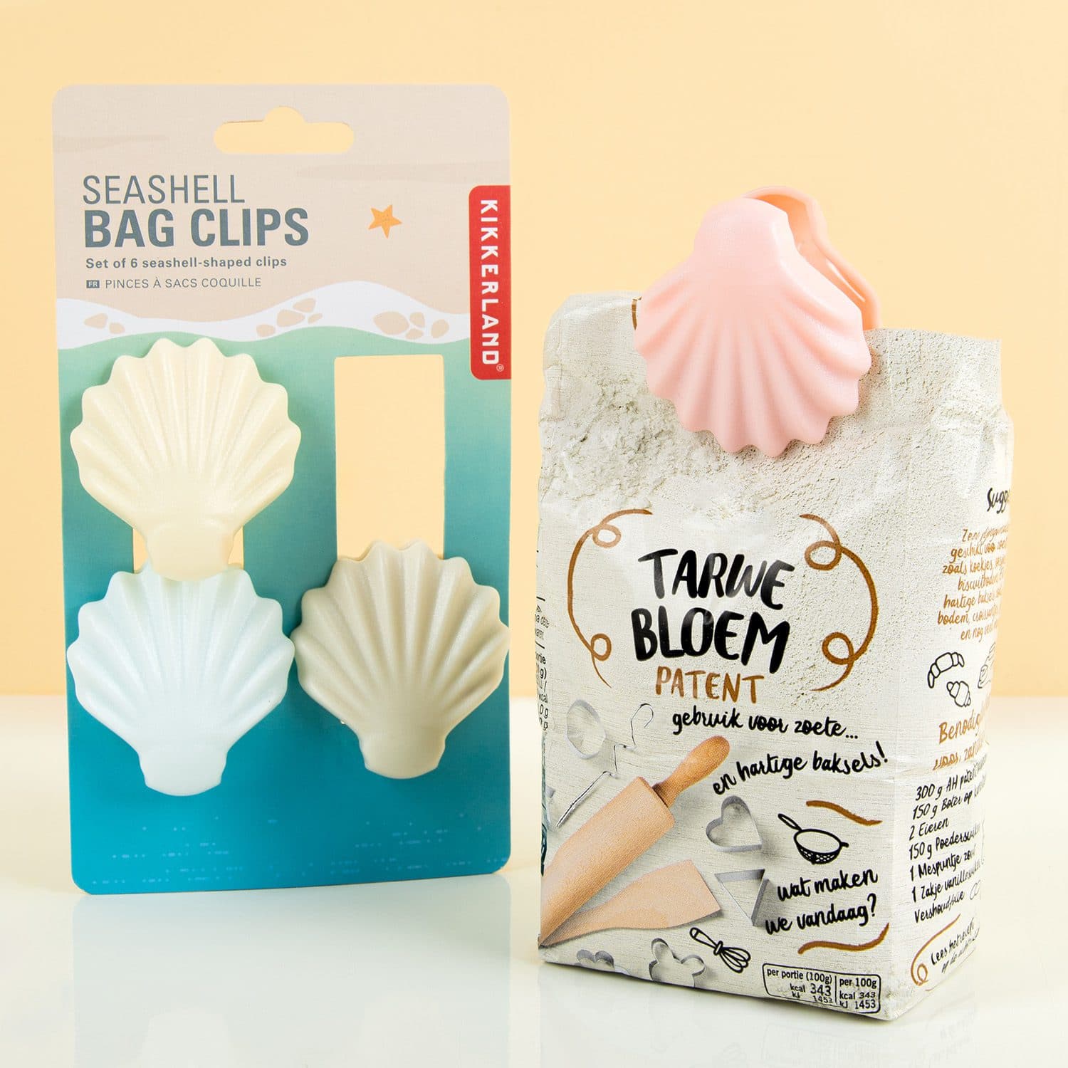 Schelp bag clips (set van 4)