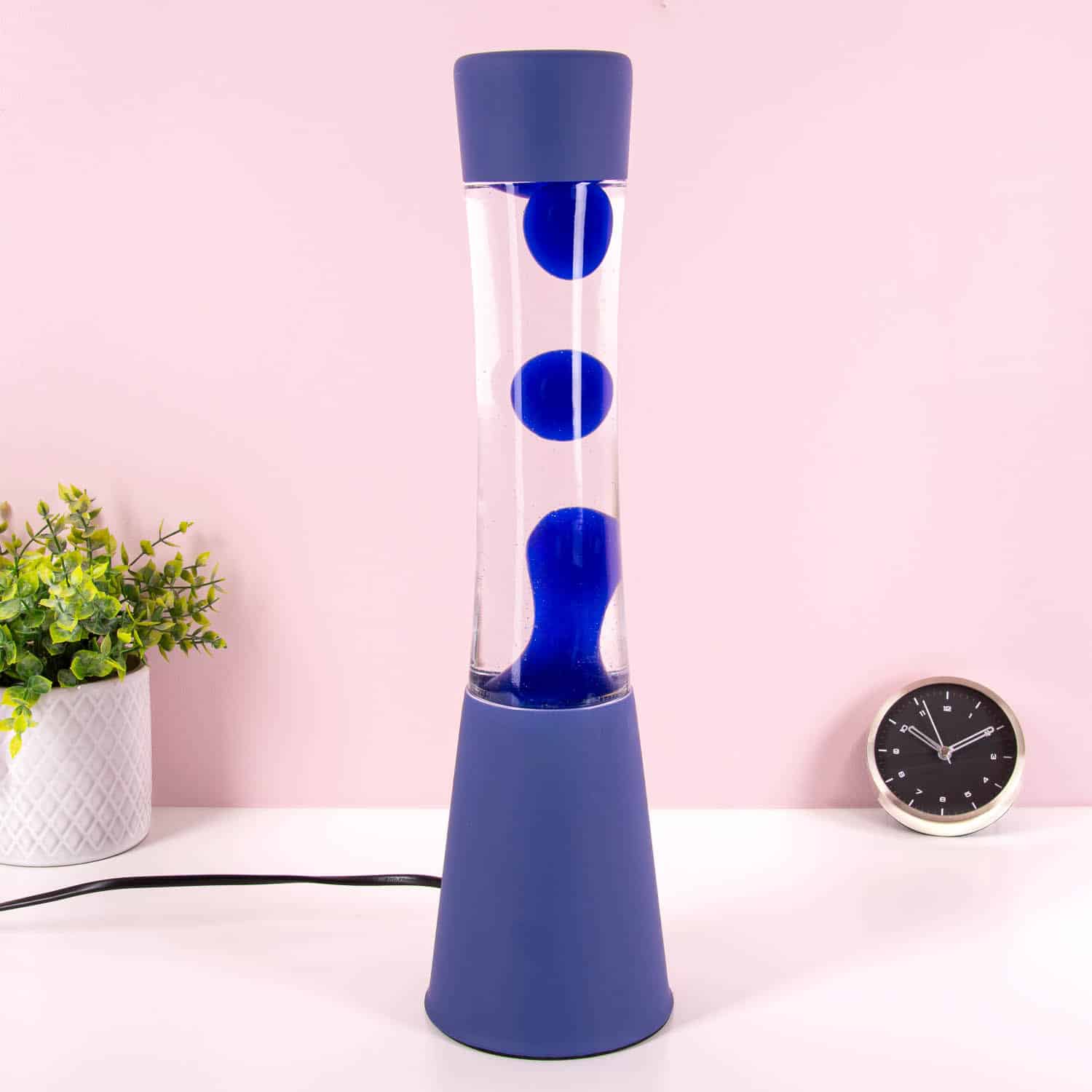 Effen matte lavalamp - Blauw