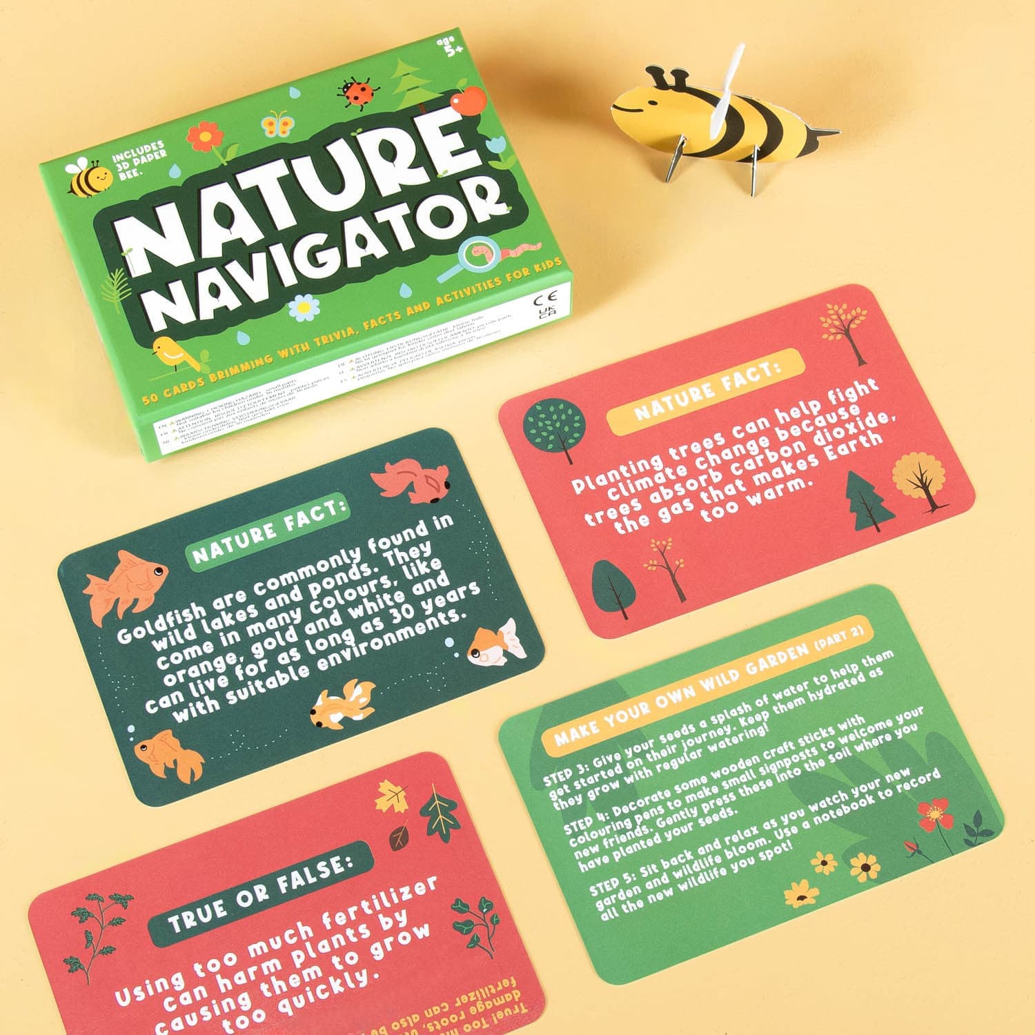 Natuur triviakaarten voor kids