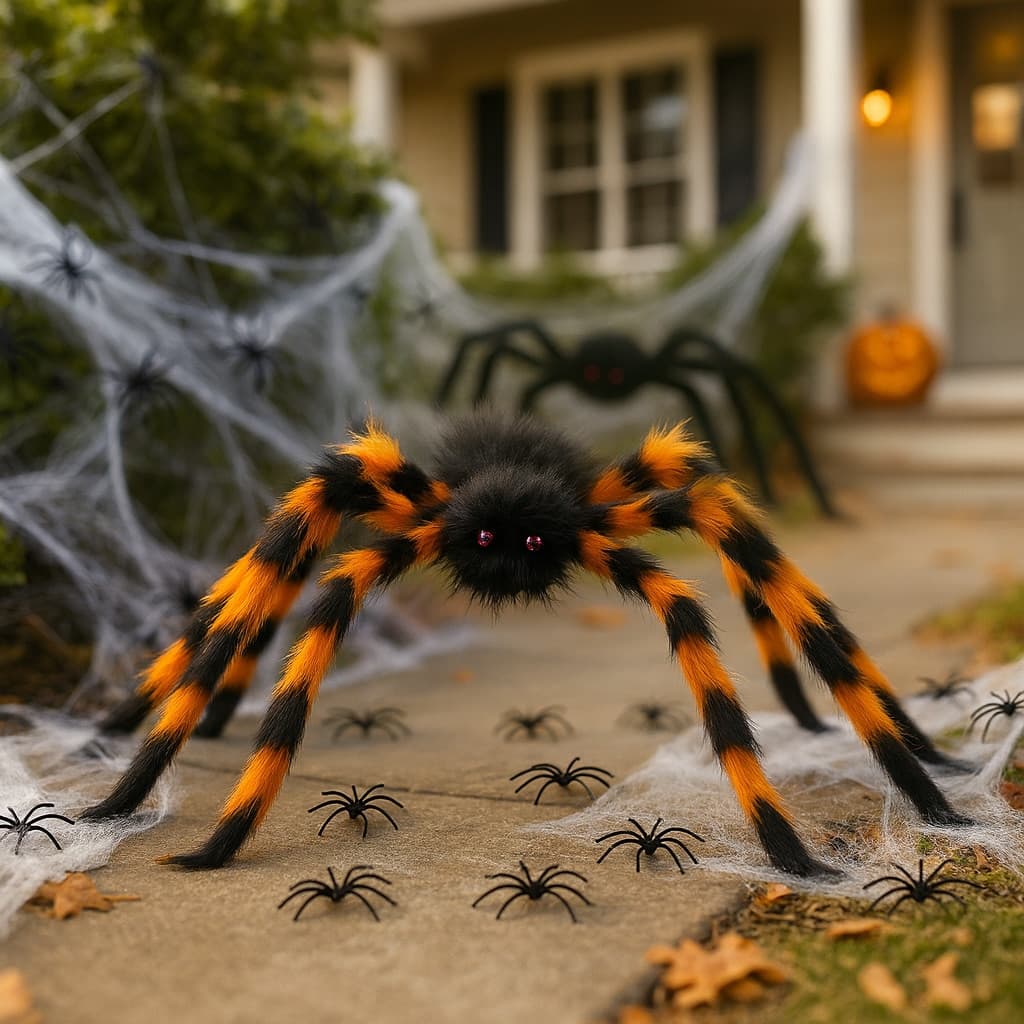 Halloweendecoratie XXL spinnen