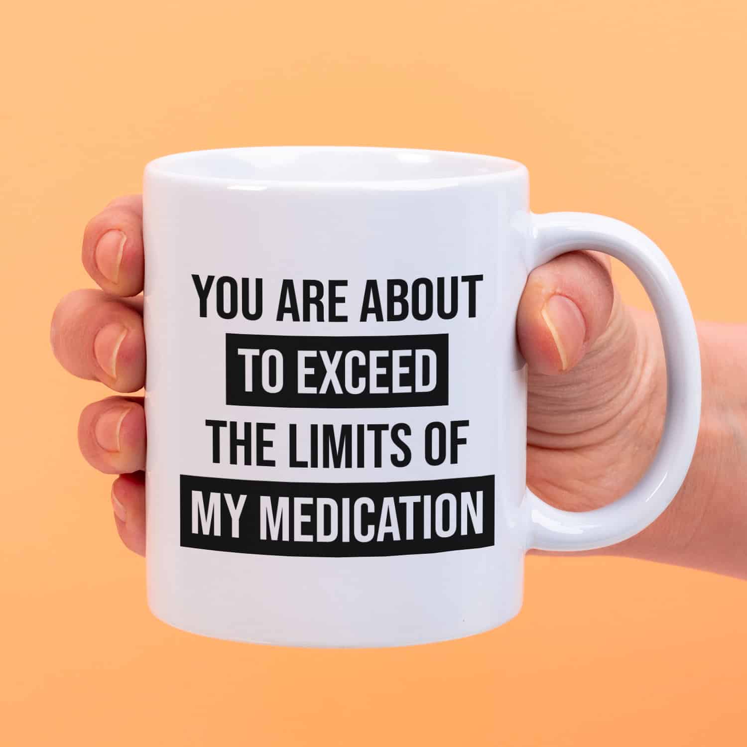 Mok met Tekst ‘’You are about to exceed’’ | Materiaal: Keramiek | 33 cl | Mok met Tekst | Koffie Mok | Grappige Cadeau | Vaatwasser bestendig | Humor | Mok met grappige tekst
