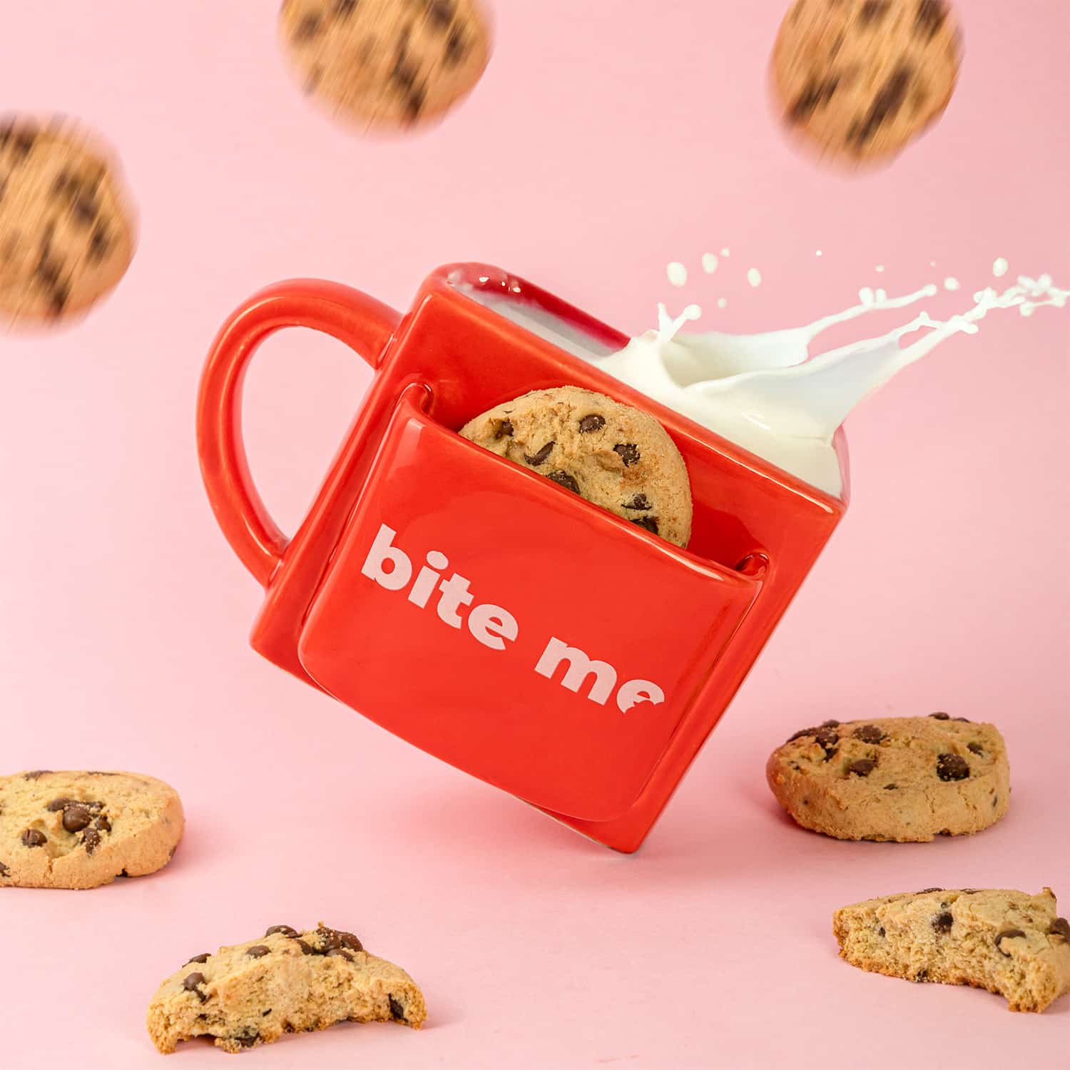 Mok met koekvakje - Bite Me (rood)