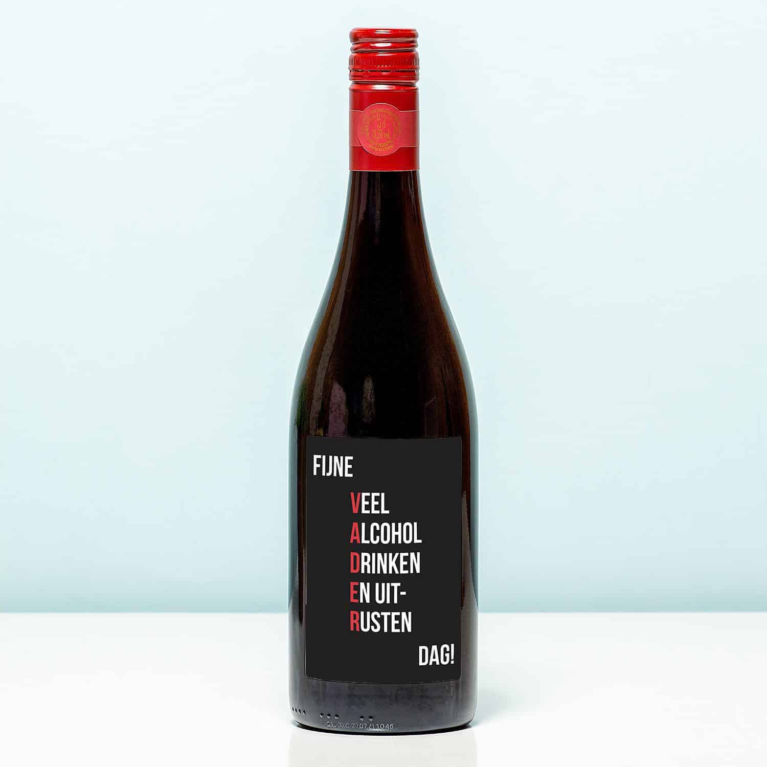 Wijnfles Fijne Vaderdag - Rood (Merlot)