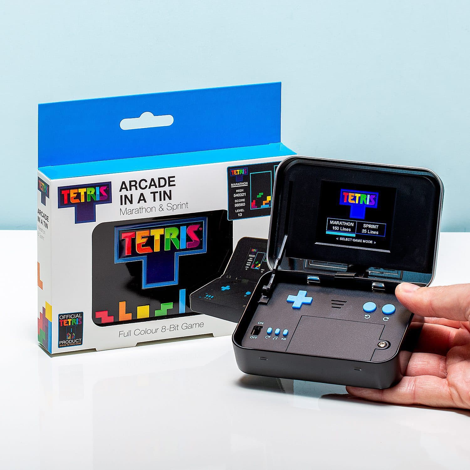 Spelcomputer in een blikje - Tetris