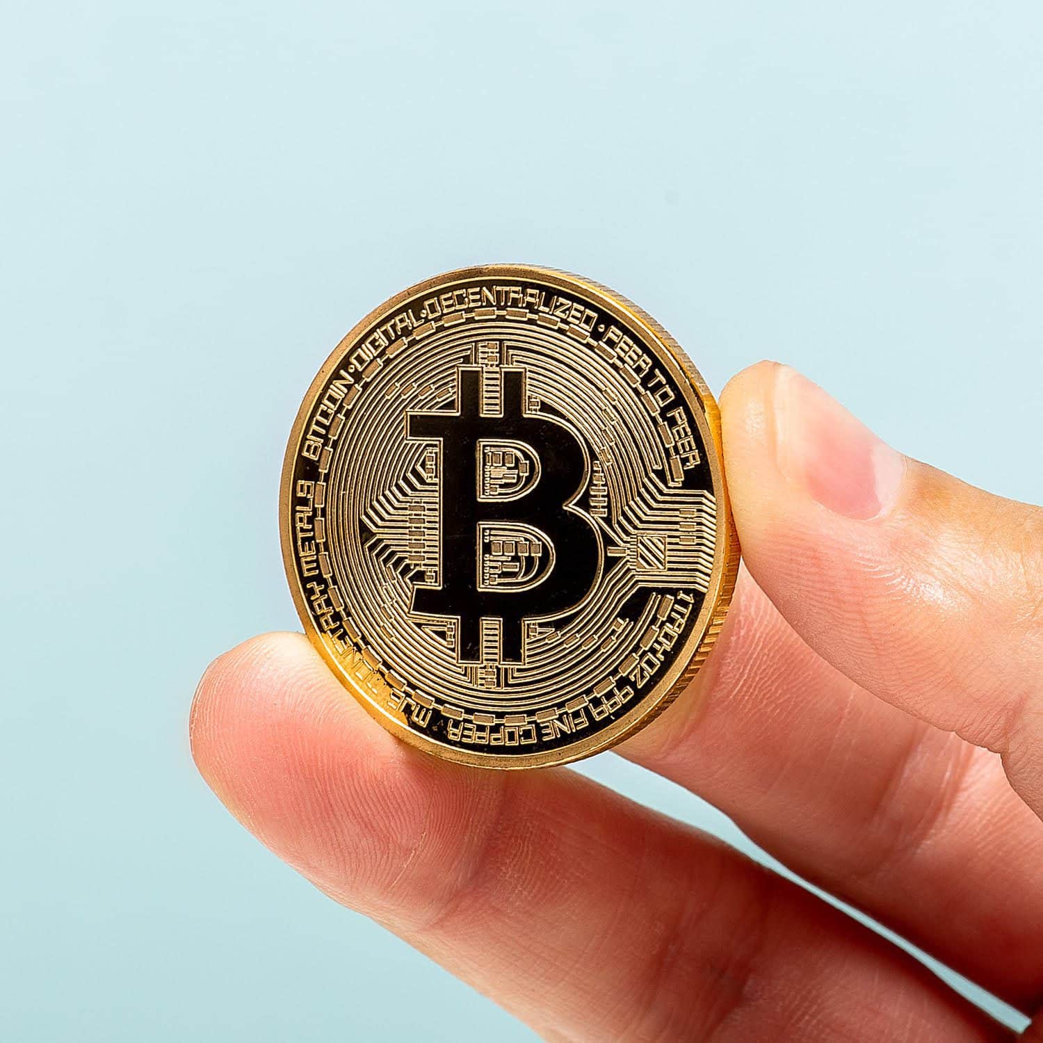 Bitcoin munt - Goudkleurig
