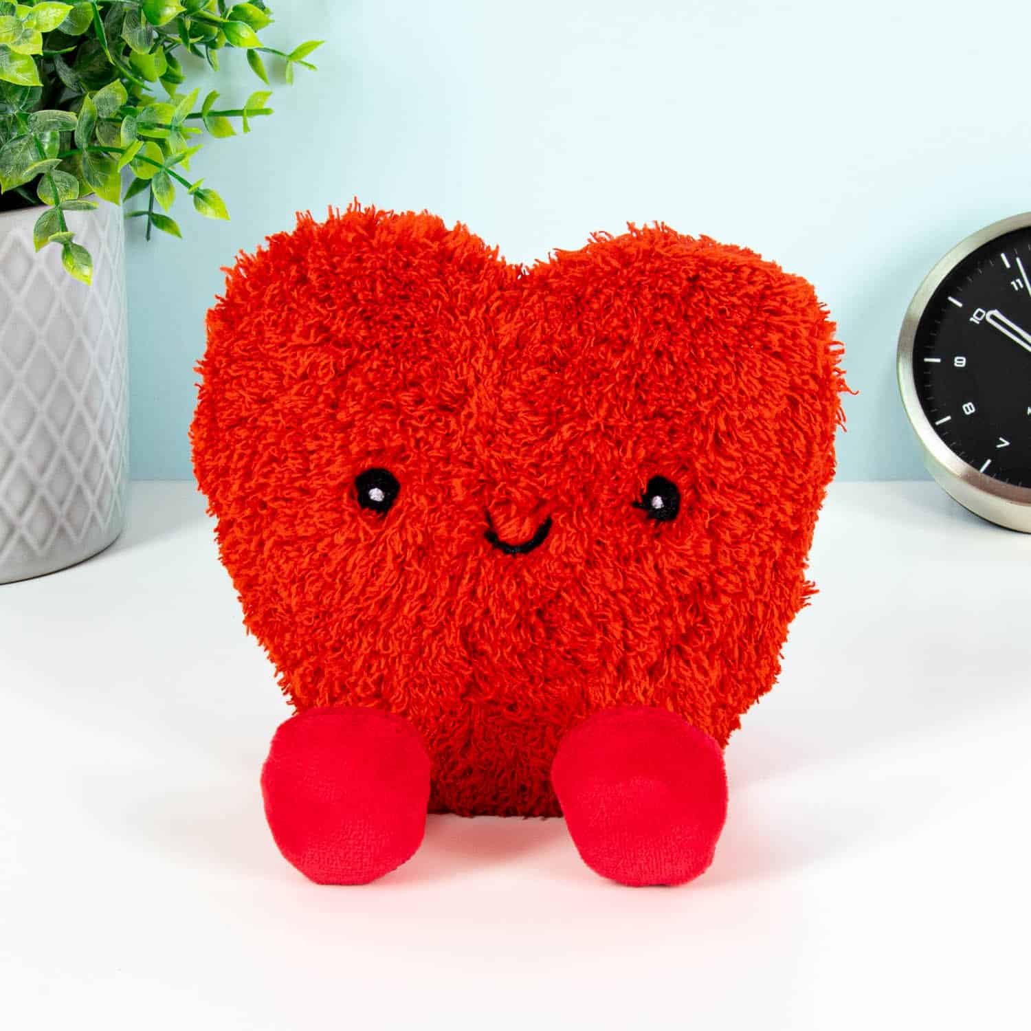 Rood hart warmtekussen