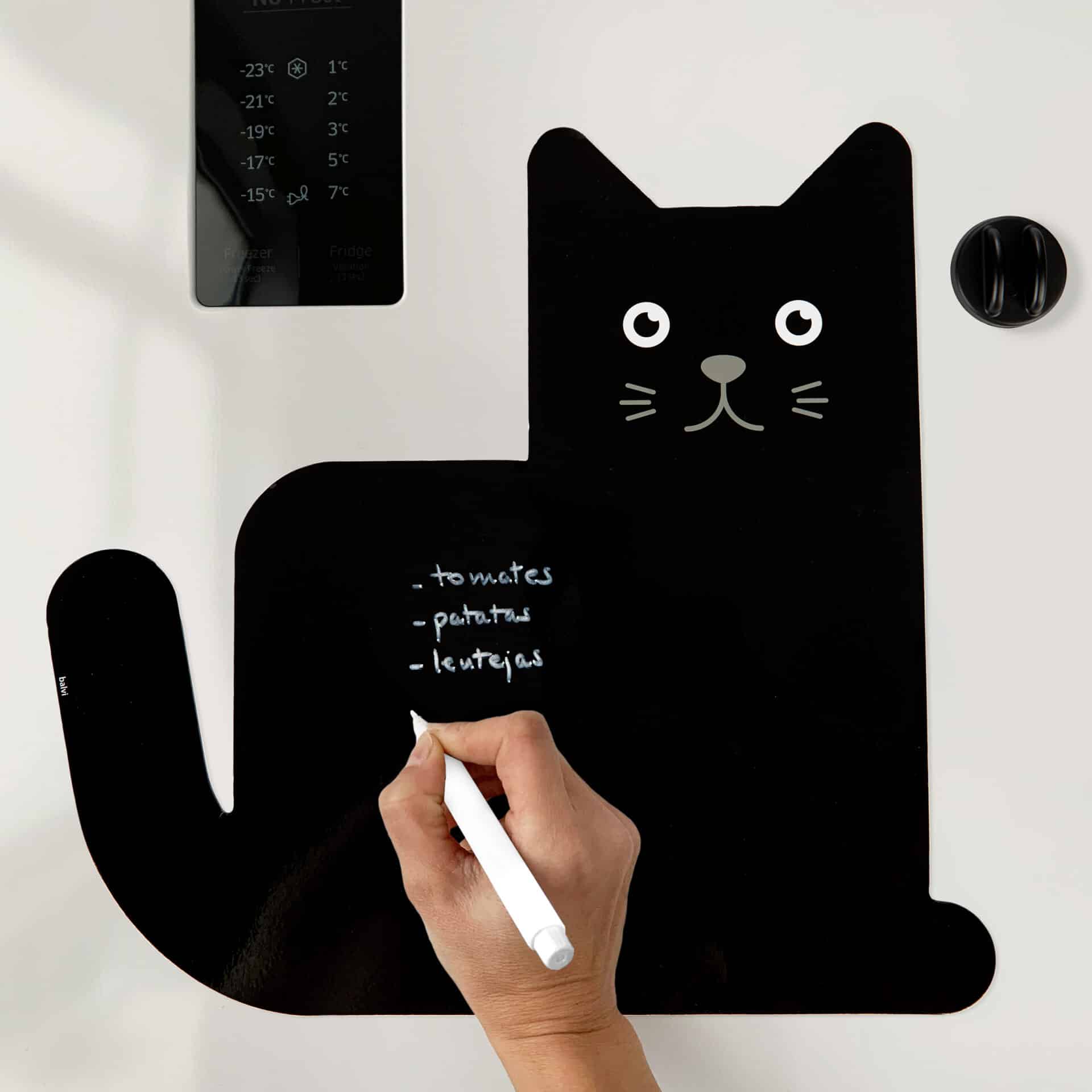 Kat magnetisch schrijfbord - Zwart
