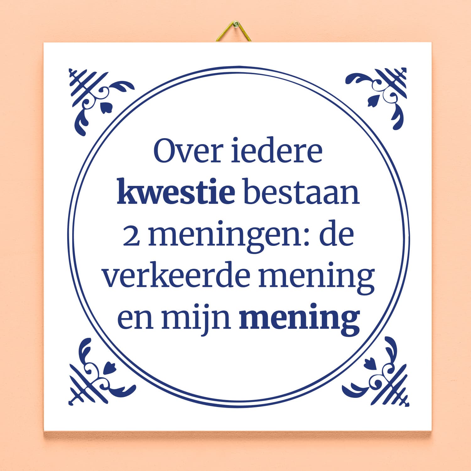 Tegeltje Over iedere kwestie bestaan twee meningen