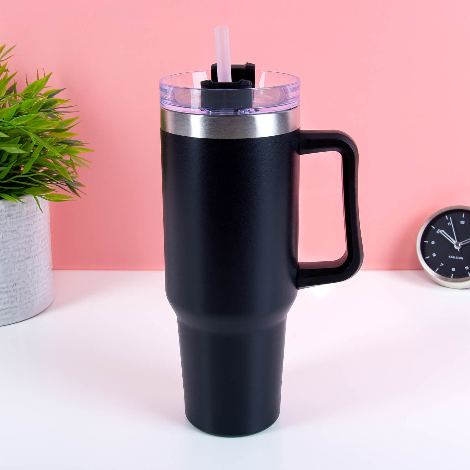 XXL thermosbeker (1,2 liter) – Zwart