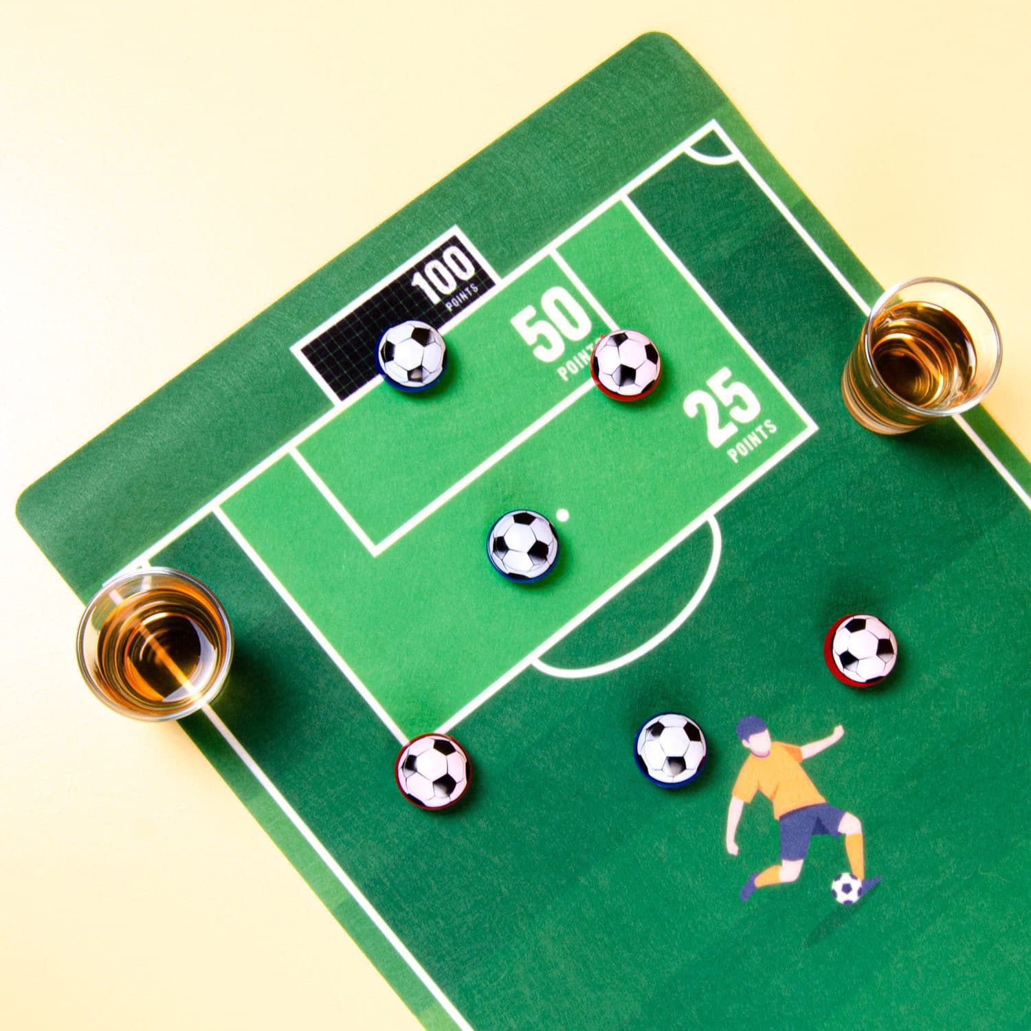 Sport drankspel met shotglaasjes – Voetbal