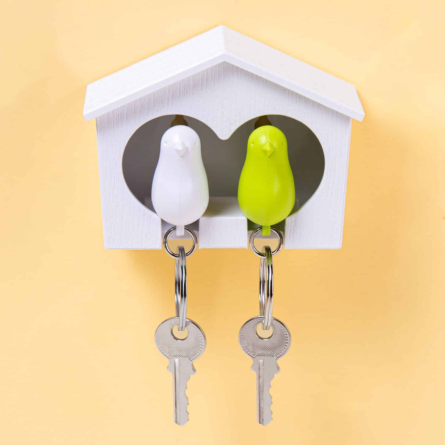 Sparrow Duo Sleutelhanger – Wit/Groen