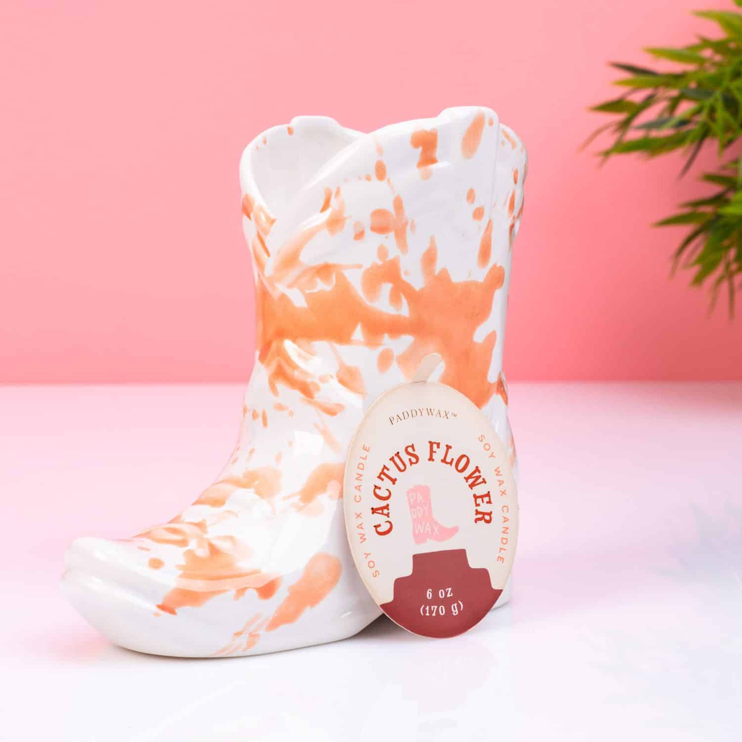 Cowboylaars geurkaars – Cactus Flower (roze)