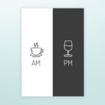 Poster Koffie en wijn