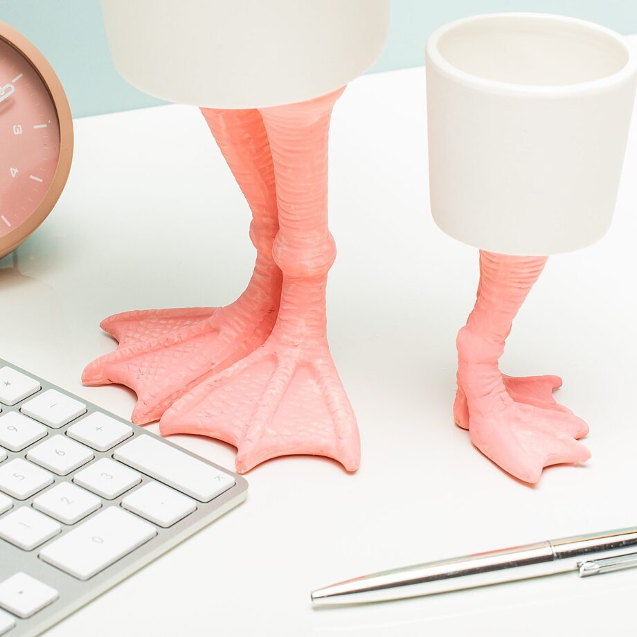 Bloempot met flamingopoten