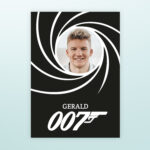 Gepersonaliseerde poster James Bond (A2 formaat)