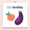 Tegeltje Eat healthy