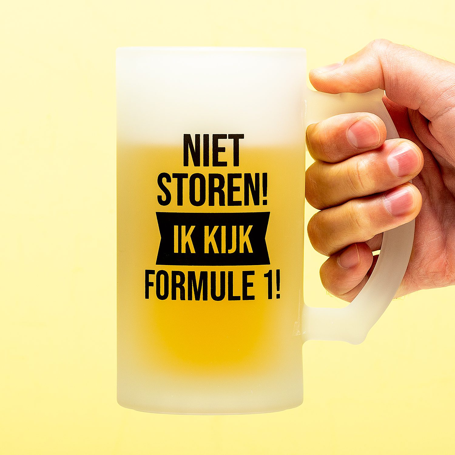 951366 Niet storen ik kijk Formule 1 bierpul-1