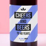 Gepersonaliseerde bierfles Cheers and beers (750 ml)