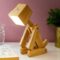 Houten tafellamp - Hond