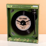 Retro platenspeler klok