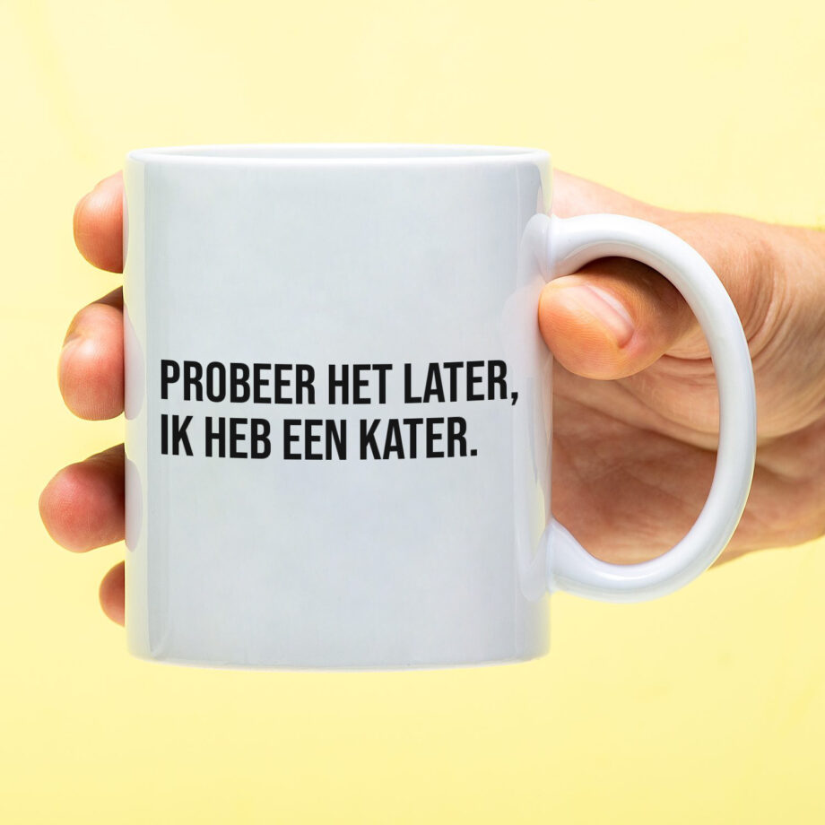 Mok Probeer het later, ik heb een kater