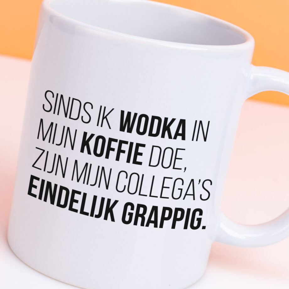 Mok Wodka in mijn koffie