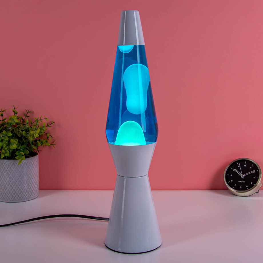 Bullet lavalamp wit met witte lava