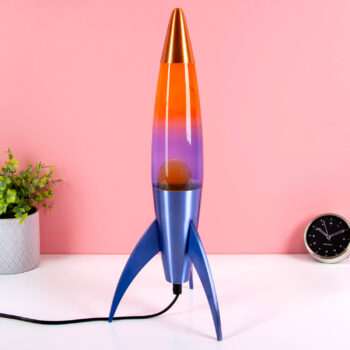 Rocket lavalamp blauw geel gradient
