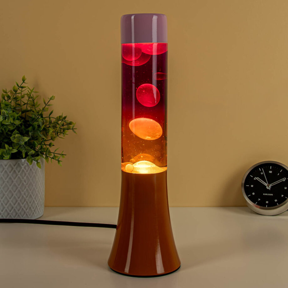 Mini lavalamp oranje roze gradient