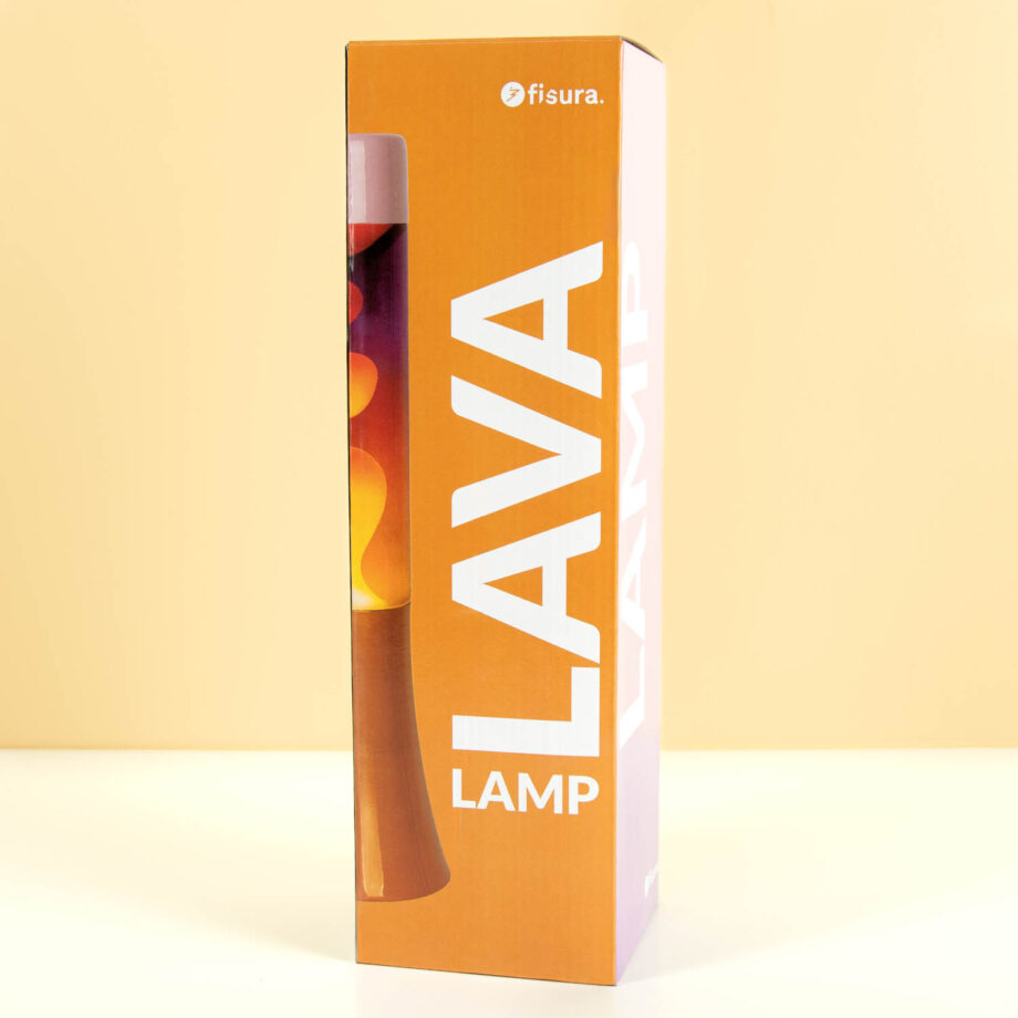 Mini lavalamp oranje roze gradient