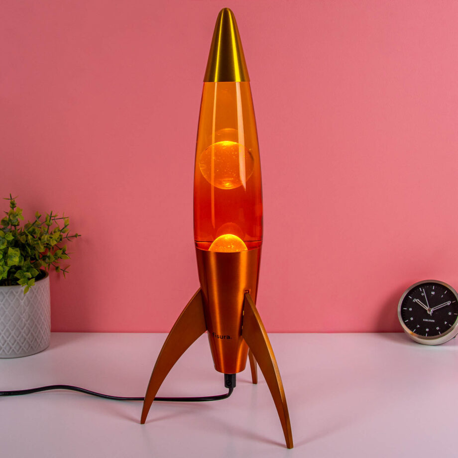 Rocket lavalamp oranje geel gradient
