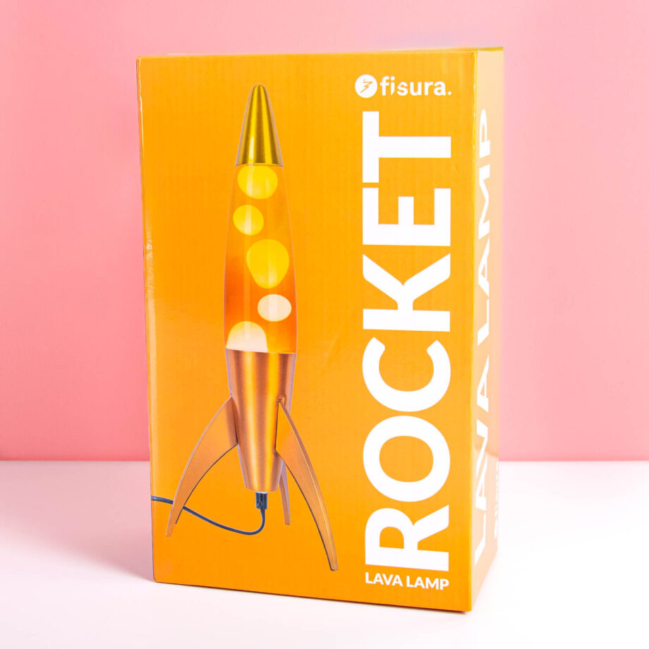 Rocket lavalamp oranje geel gradient