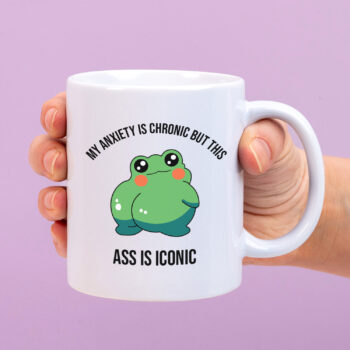 Mok met Tekst ‘’My anxiety is chronic’’ | Materiaal: Keramiek | 33 cl | Mok met Tekst | Koffie Mok | Grappige Cadeau |  Vaatwasser bestendig | Humor | Mok met grappige tekst