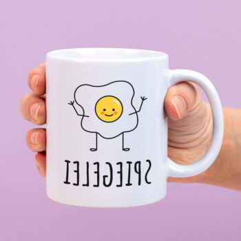 Mok met Tekst ‘’Spiegelei’’ | Materiaal: Keramiek | 33 cl | Mok met Tekst | Koffie Mok | Grappige Cadeau |  Vaatwasser bestendig | Humor | Mok met grappige tekst